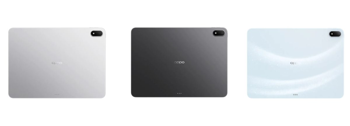 Oppo Pad 6 eri väreissä.