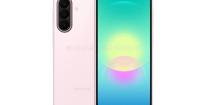 Samsung Galaxy A27 5G pinkkinä. Kuva: OnLeaks / MyMobiles.