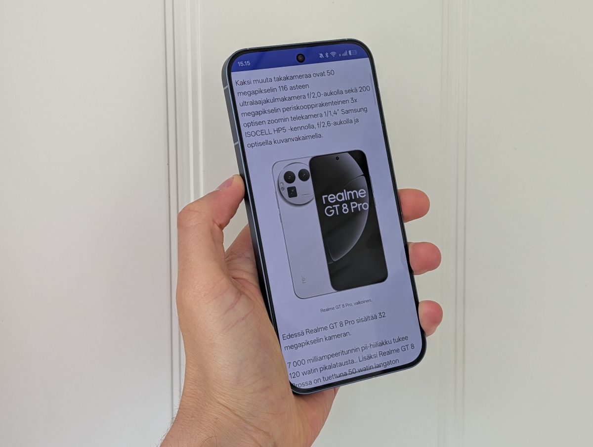 Realme GT 8 Pro on teknisesti huippuluokkaa.