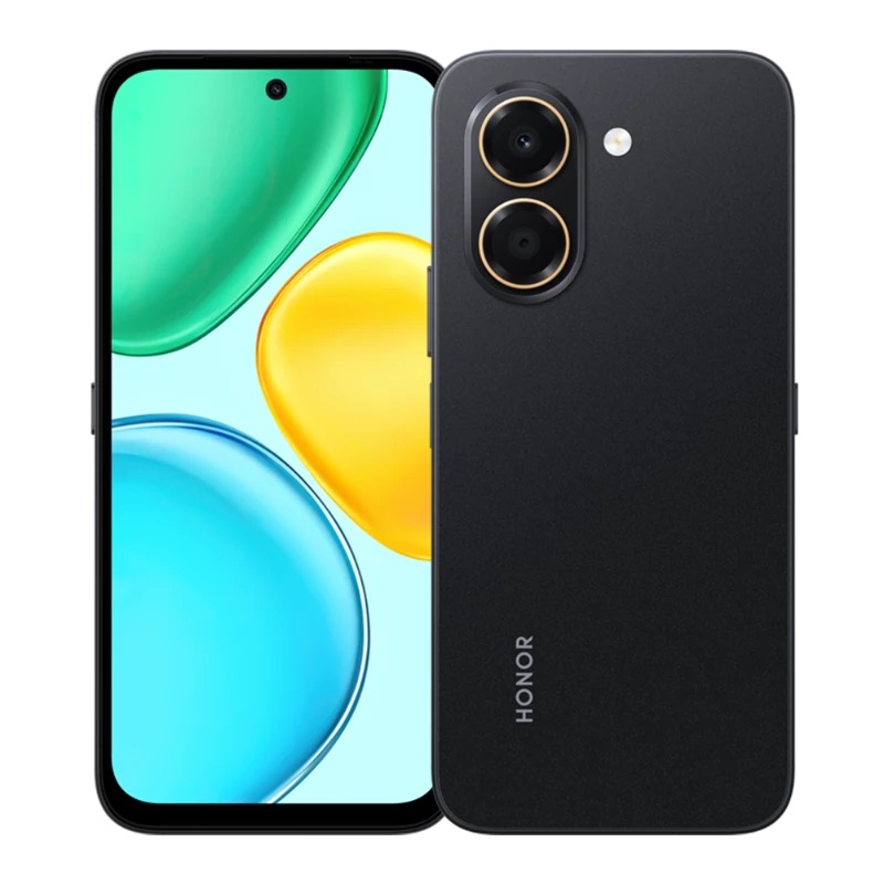 Honor X7e mustana värivaihtoehtona.
