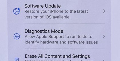 iOS 27:n uusi palautusnäkymä.