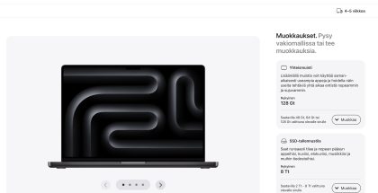 Kallein MacBook Pro jättimuisteilla maksaa nyt 11 514 euroa.