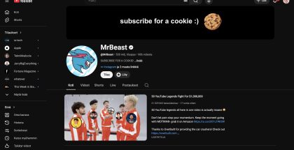 MrBeast ylitti 500 miljoonan tilaajan rajan.