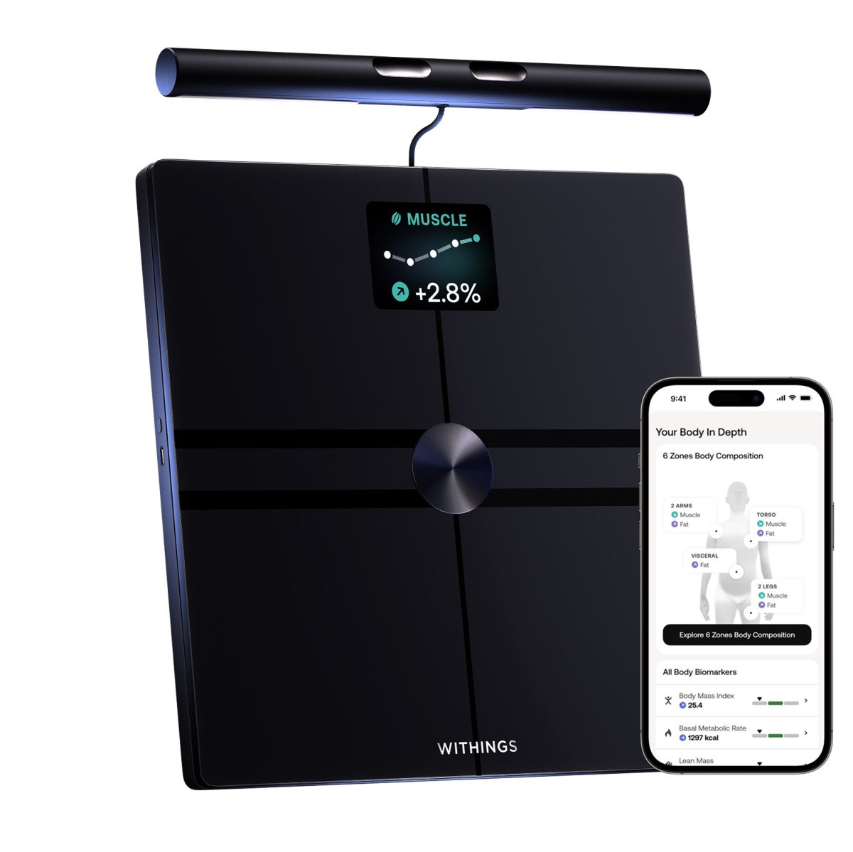 Withings BodyFit ja Withings-sovellus.