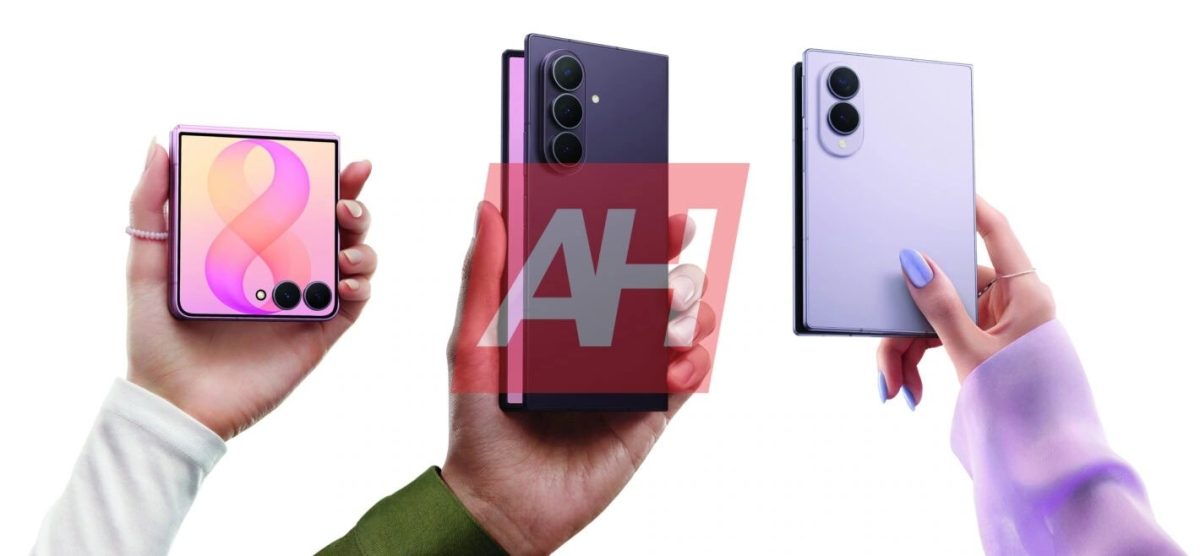 Samsung Galaxy Z Flip8, Galaxy Z Fold8 Ultra ja Galaxy Z Fold8. Kuva: Android Headlines.