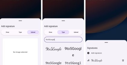 Google on hiljaisesti tuonut Androidille Signatures-allekirjoitussovelluksen. Kuvat: 9to5Google.