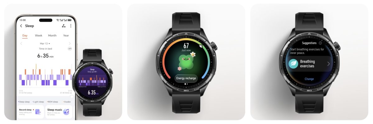 Honor Watch 6 seuraa unta sekä päivän energiatasoa ja voi auttaa hengitysharjoituksissa.