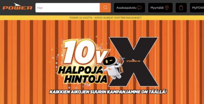 Power juhlistaa 10 vuotta Suomessa synttäritarjouksilla.
