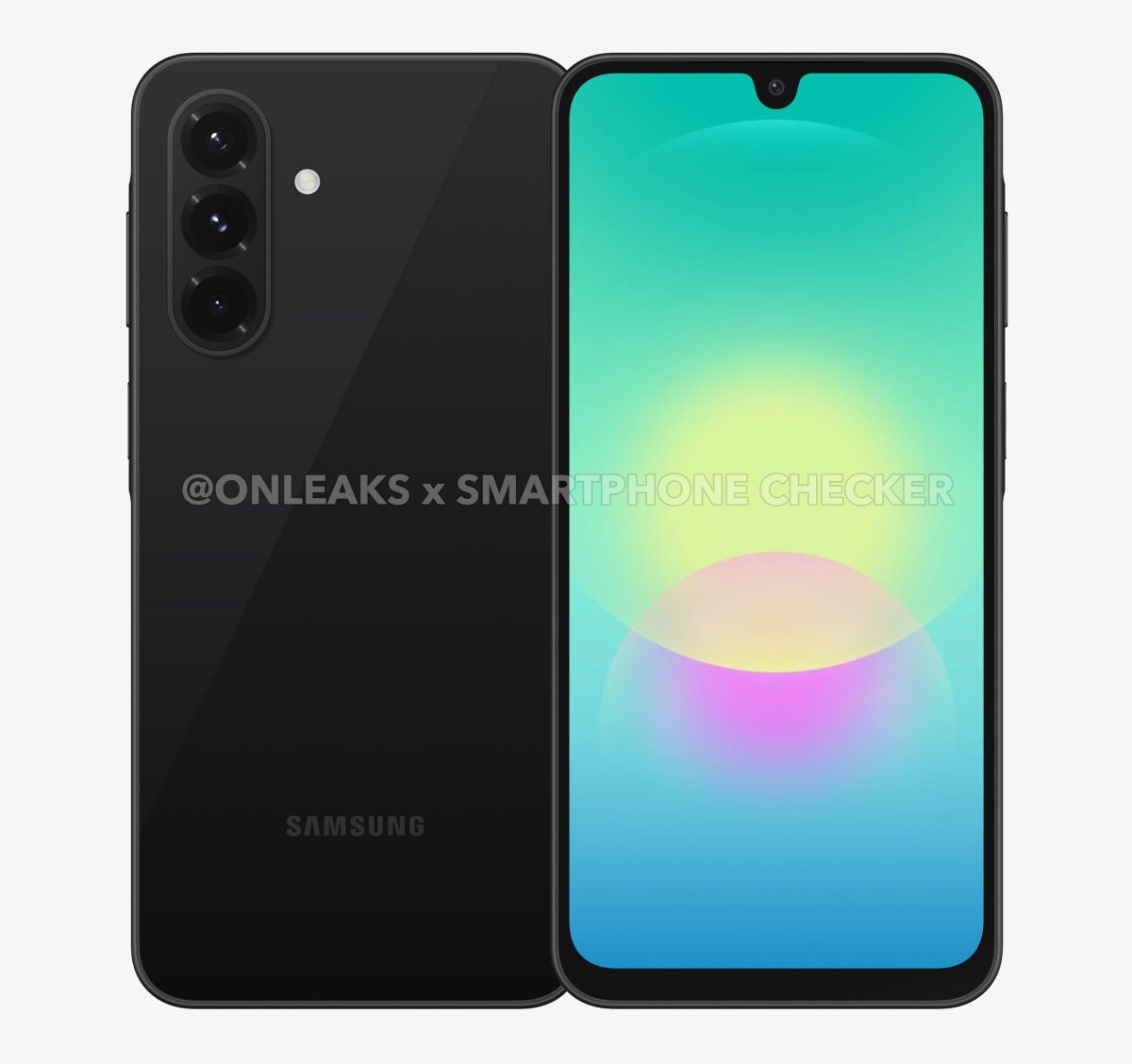 Samsung Galaxy A18 5G:n mallinnos. Kuva: OnLeaks / Smartphone Checker.
