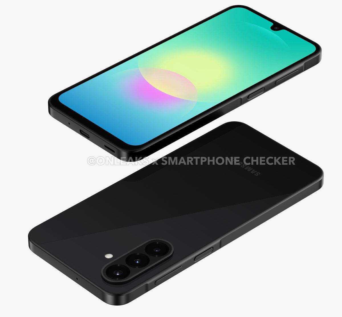 Samsung Galaxy A18 5G:n mallinnos. Kuva: OnLeaks / Smartphone Checker.