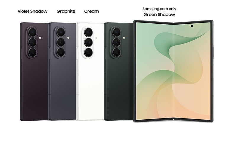 Galaxy Z Fold8 Ultran värivaihtoehdot.