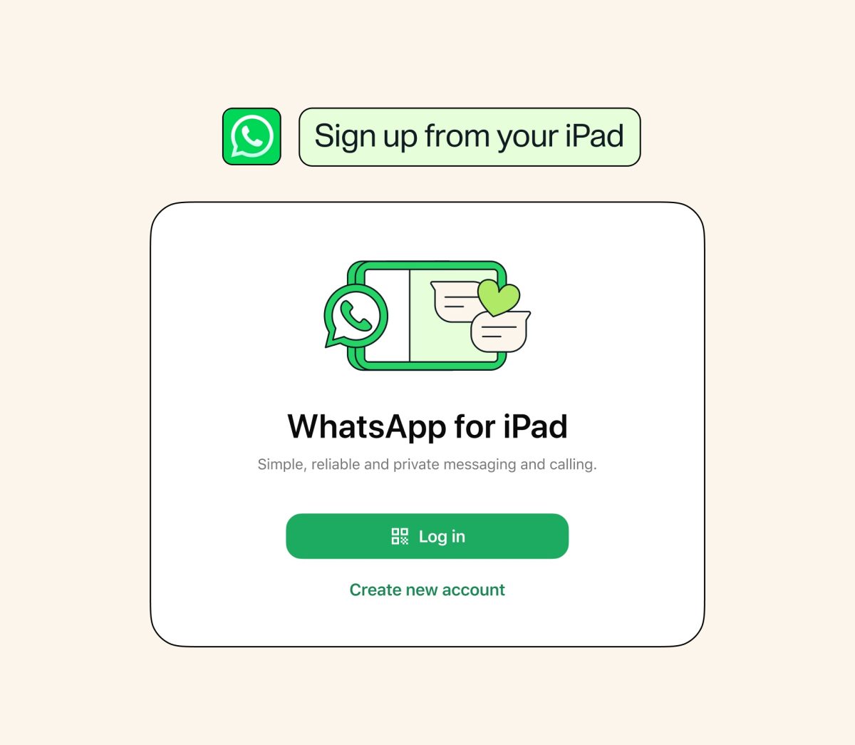 WhatsAppiin voi nyt rekisteröityä iPad-sovelluksen kautta.