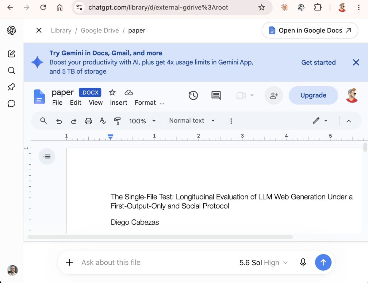 ChatGPT:n kautta voi nyt muokata Google Drive -tiedostoja.