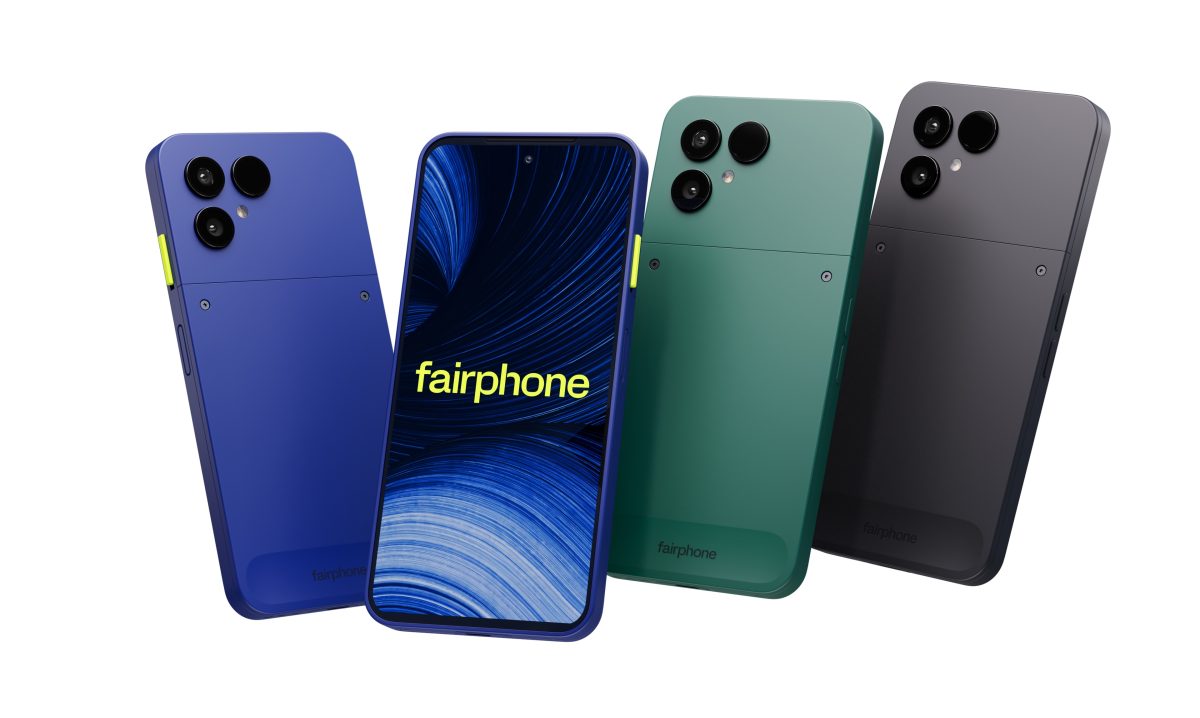 Fairphone 6+ eri väreissä.