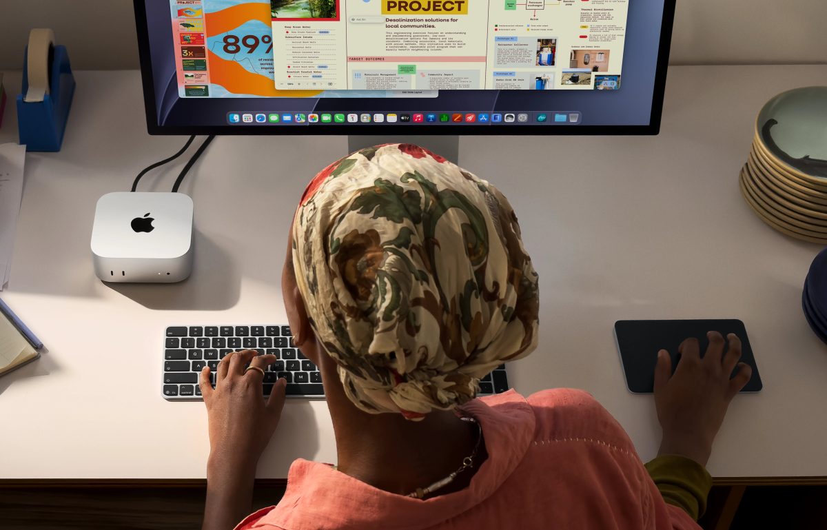 Mac mini käytössä.