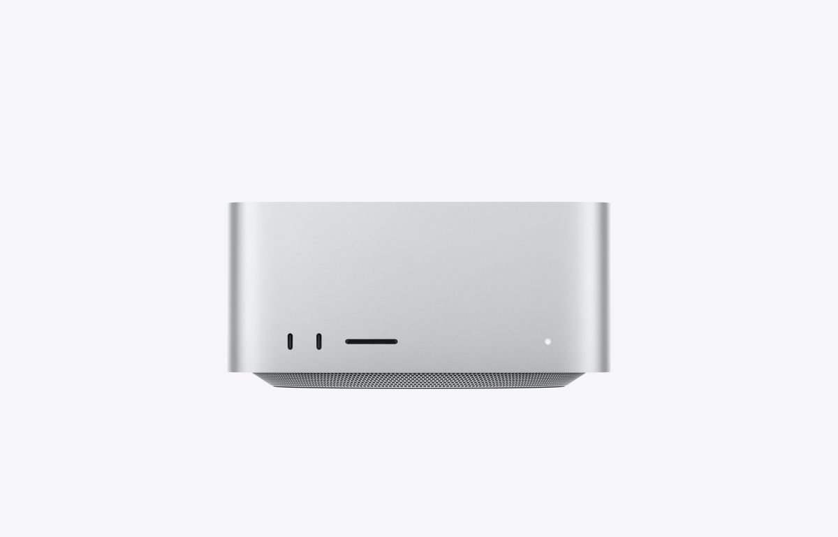 Mac Studio edestä.