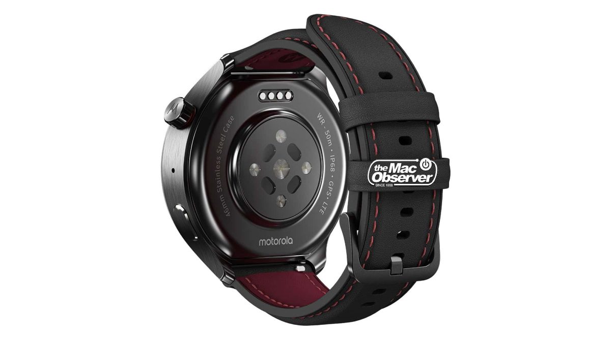 Moto Watch Ultra takaa. Kuva: The Mac Observer.