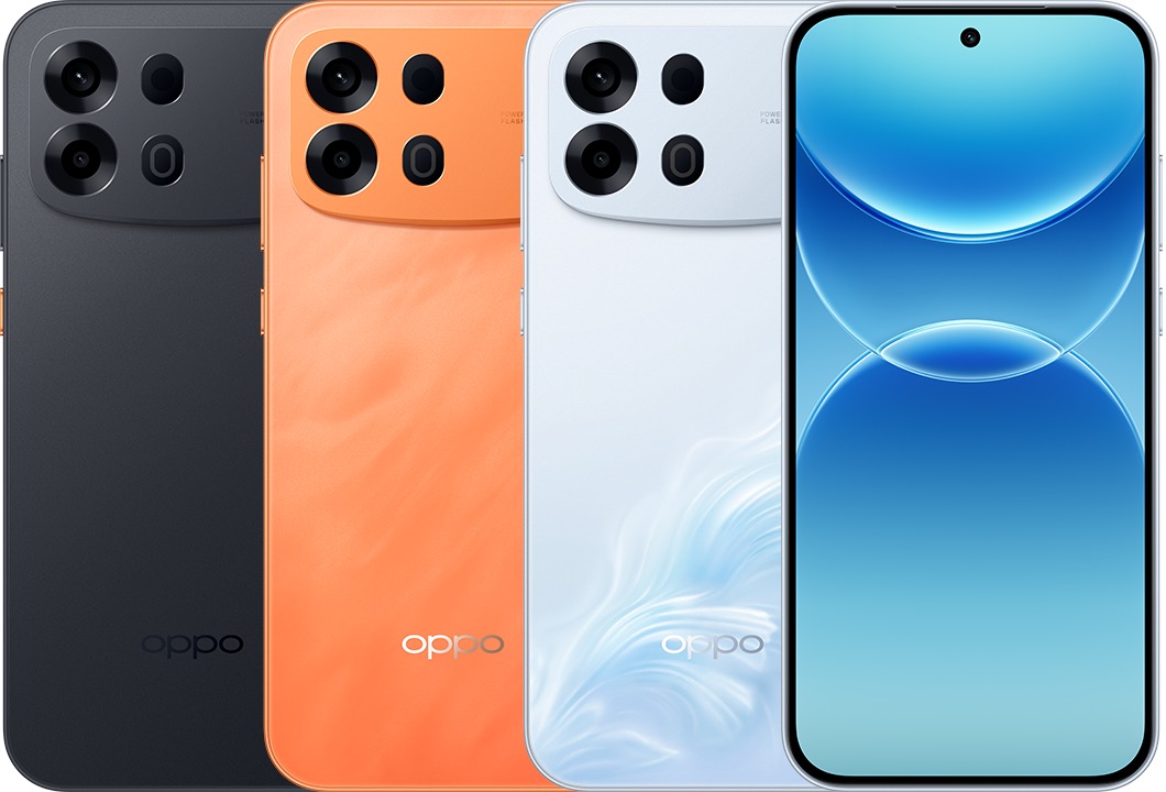 Oppo A7 Pro Max eri värivaihtoehtoina.