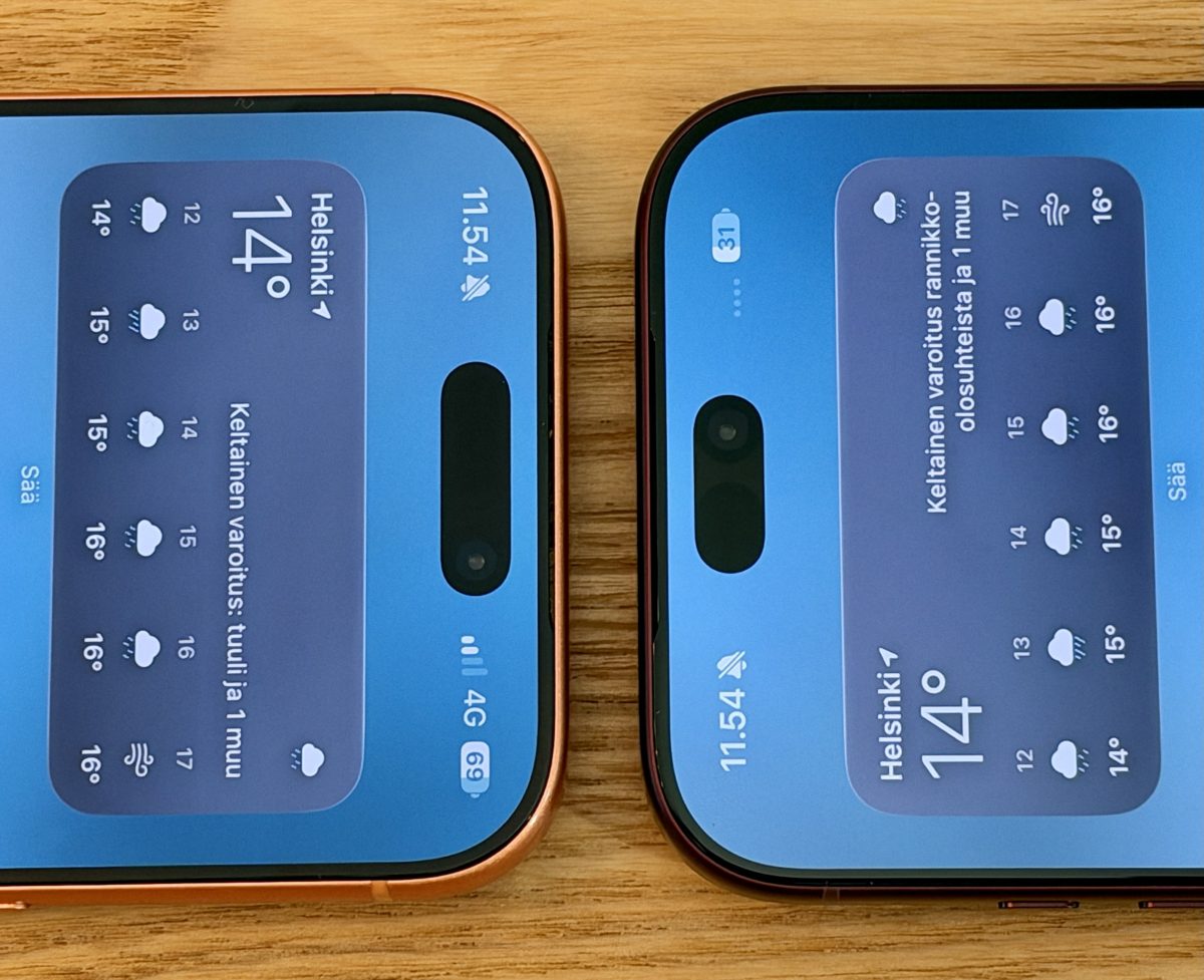 iPhone 18 Pro -puhelimissa reiät näytössä ovat pienemmät.
