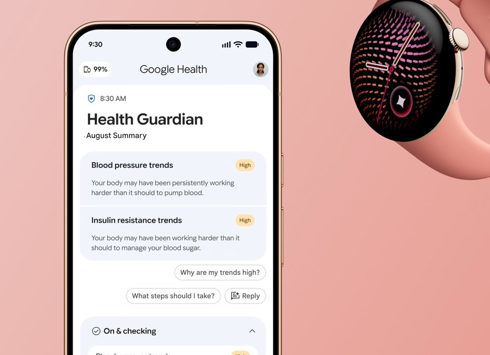 Google Health Guardian -toiminnot tulevat saataville ensin Pixel-älykellojen käyttäjille.