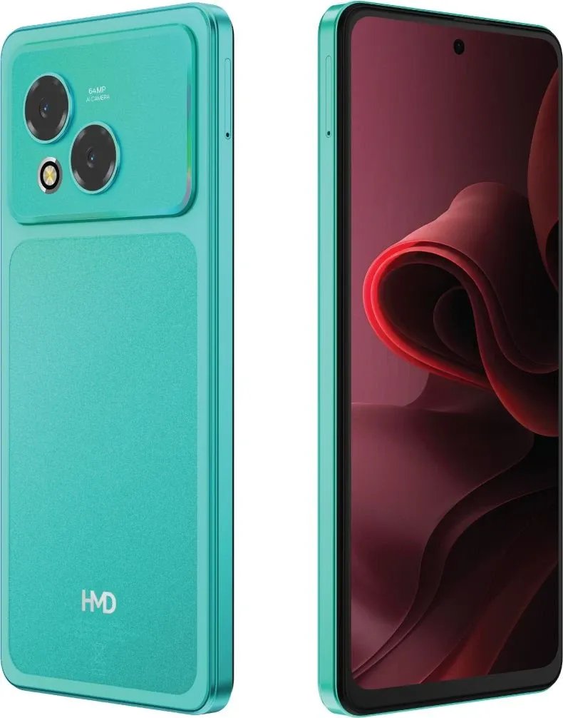 HMD Vibe2 Pro 5G takaa ja edestä.