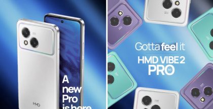 HMD Vibe2 Pro 5G:n muotoiluun on haettu vaikutteita Applen suunnalta.