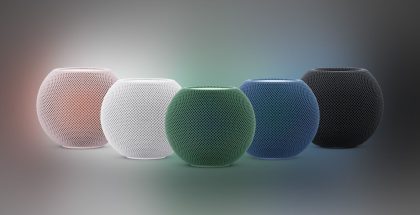 Uusi HomePod mini eri väreissä. Kuva: MacRumors.