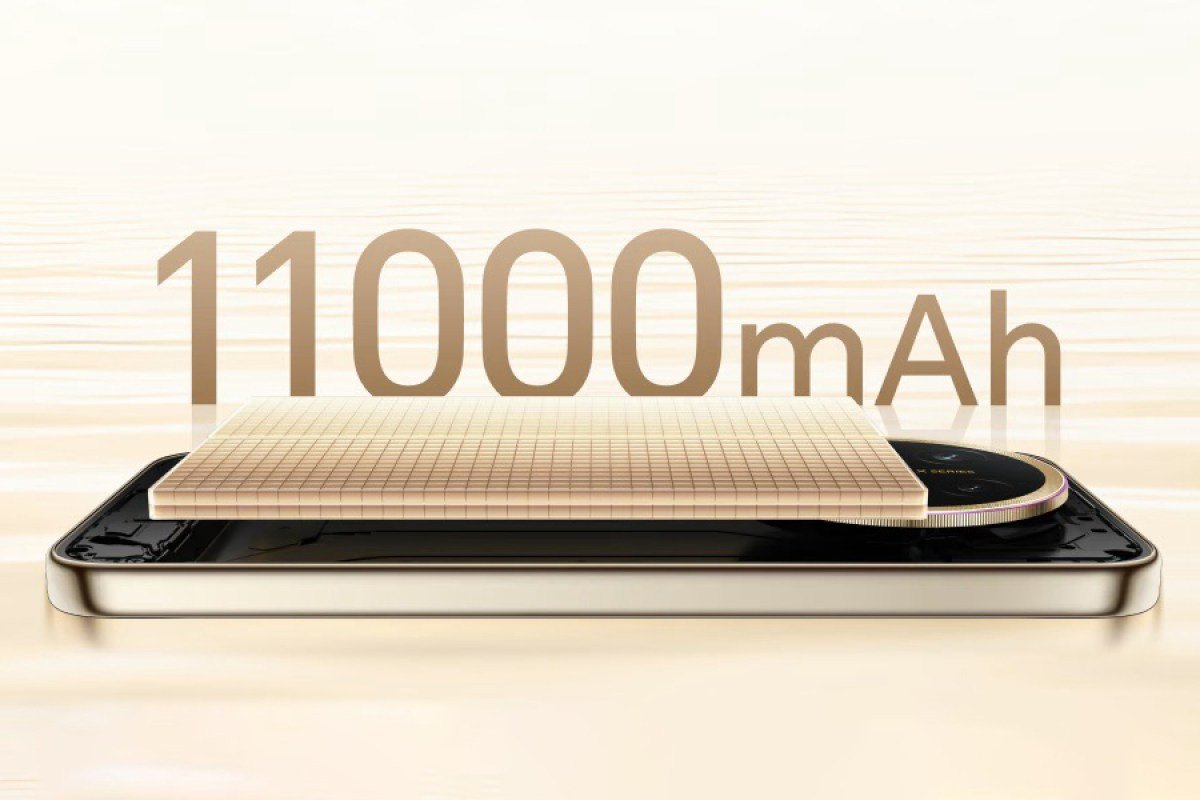 Honor X9e Prossa on 11 000 milliampeeritunnin jättiakku.