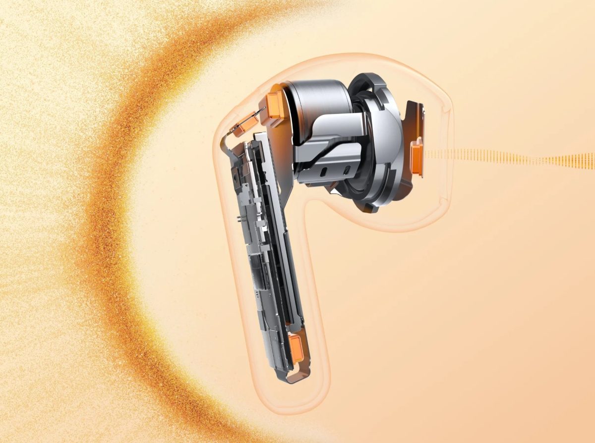 Huawei FreeBuds 7:n rakenne.
