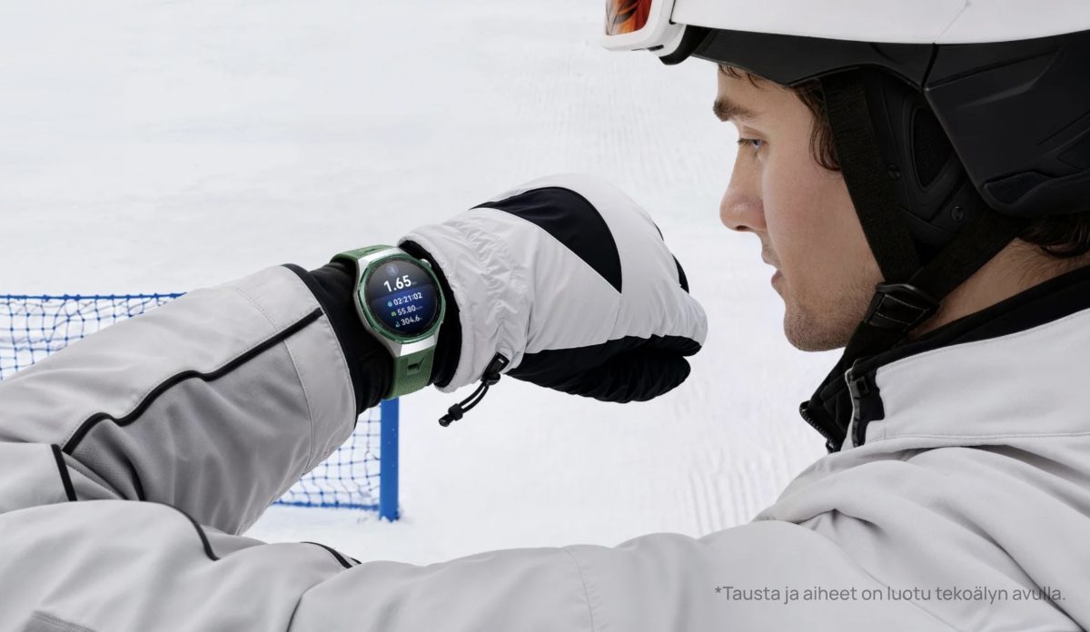 Huawei Watch GT 7 -kelloissa on uudistetut, entistä kehittyneemmät laskettelutilat. Kuvassa Huawei Watch GT 7 Pro.