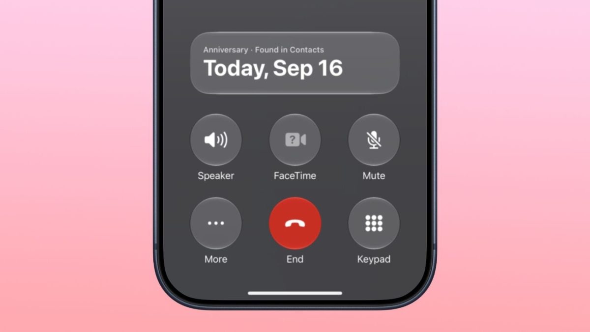 iOS 27.2 tuo muistutuksen syntymäpäivistä näkyville puhelujen aikana. Kuva: MacRumors.