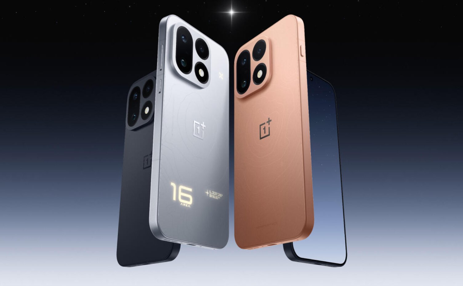 OnePlus 16 eri väreissä.