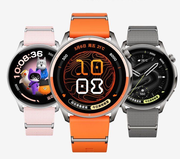 Oppo Watch S2 eri väreissä.