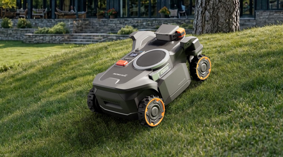 Segway Navimow H5 Pro liikkuu jyrkemmissäkin rinteissä.