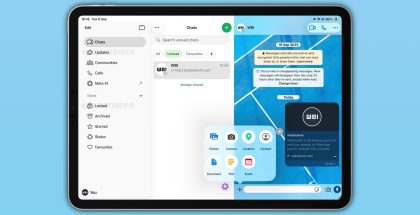WhatsApp iPadeissa saa uuden sivupalkin. Kuva: WABetaInfo.