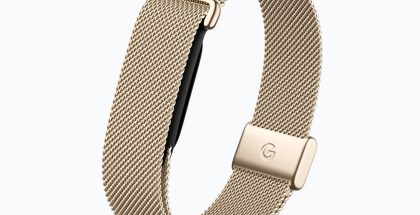 Fitbit Air, Metal Mesh -ranneke Champagne Gold -värisenä.