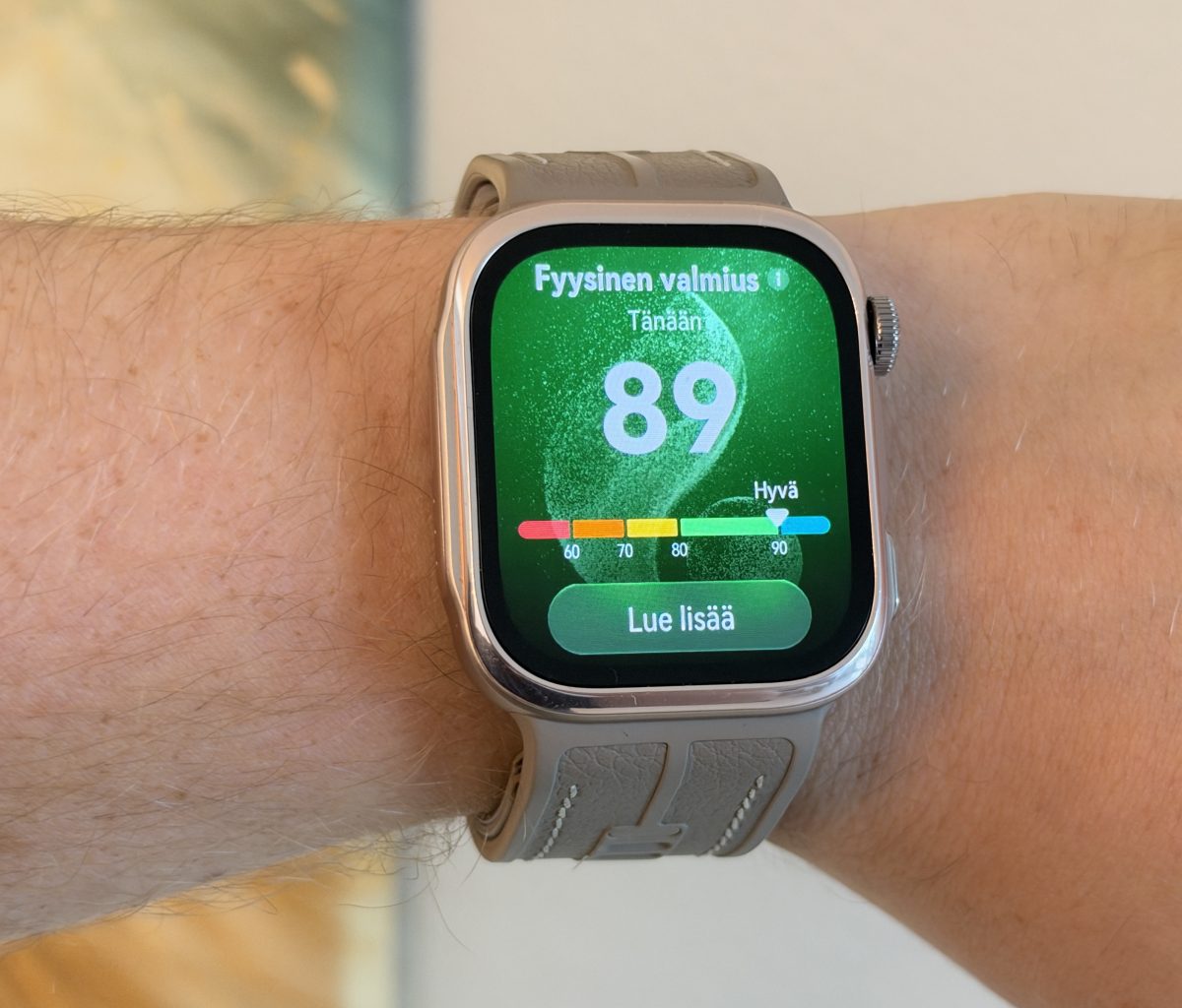 Huawei Watch D3 kertoo päivän valmiustasosta.