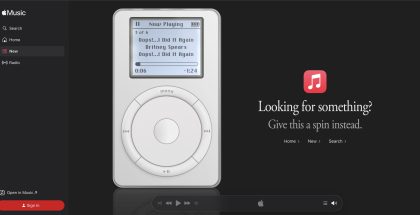 Apple Musicin verkkosivuilta löytyy nyt käytettävissä oleva iPod.