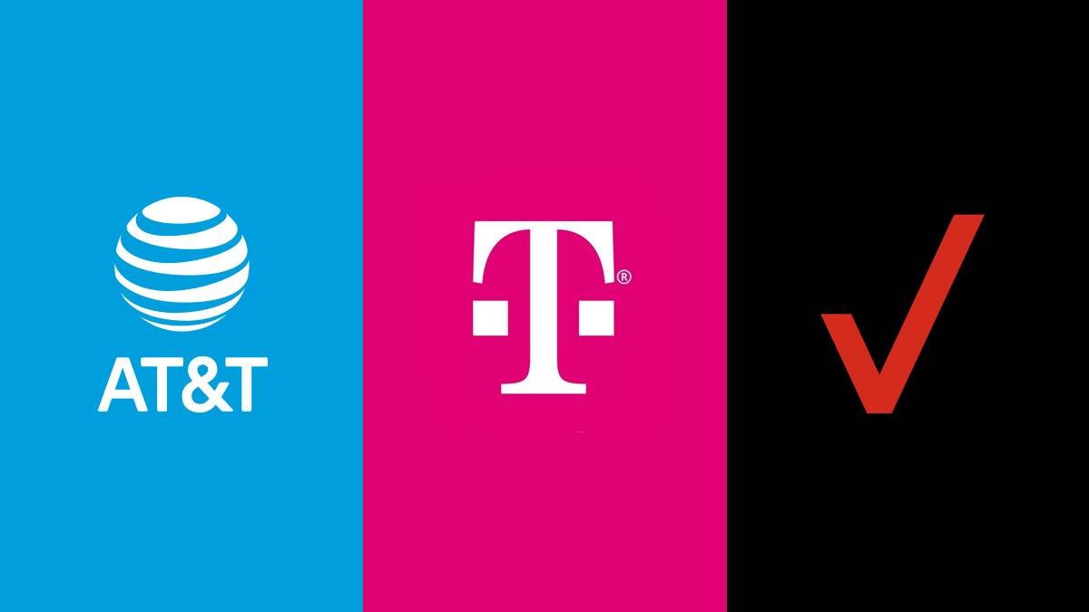 AT&T, T-Mobile ja Verizon.