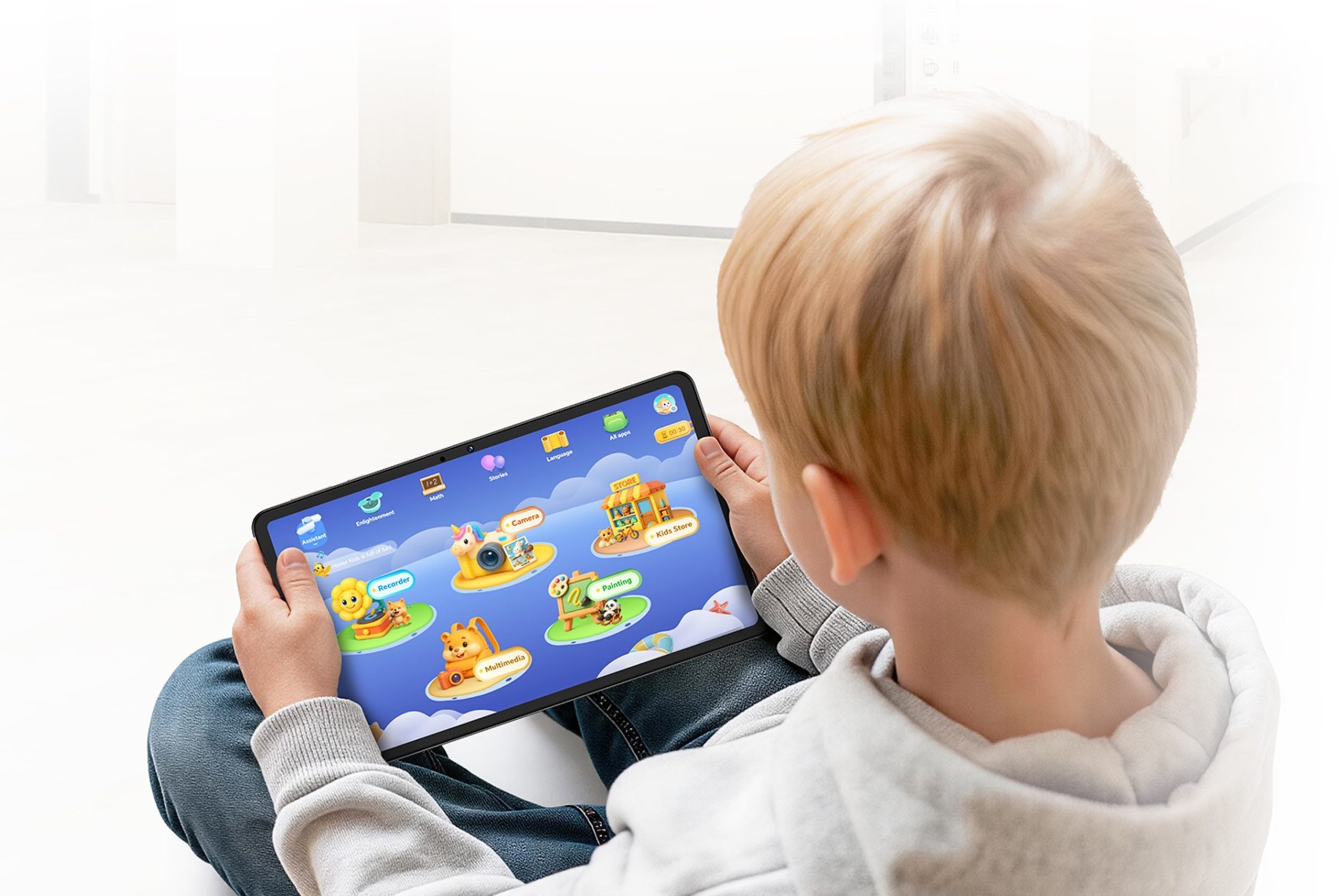 Honor Pad X7b:n ohjelmisto sisältää myös lapsille räätälöidyn tilan.