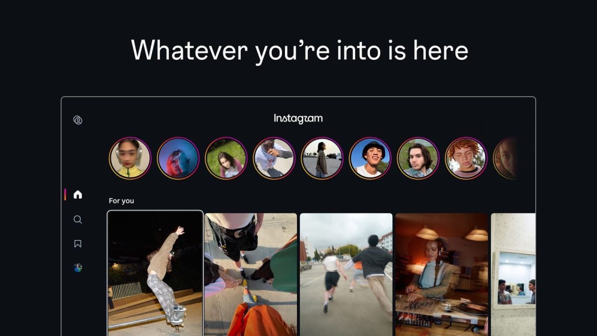 Instagram Apple TV:lle keskittyy Reelseihin.