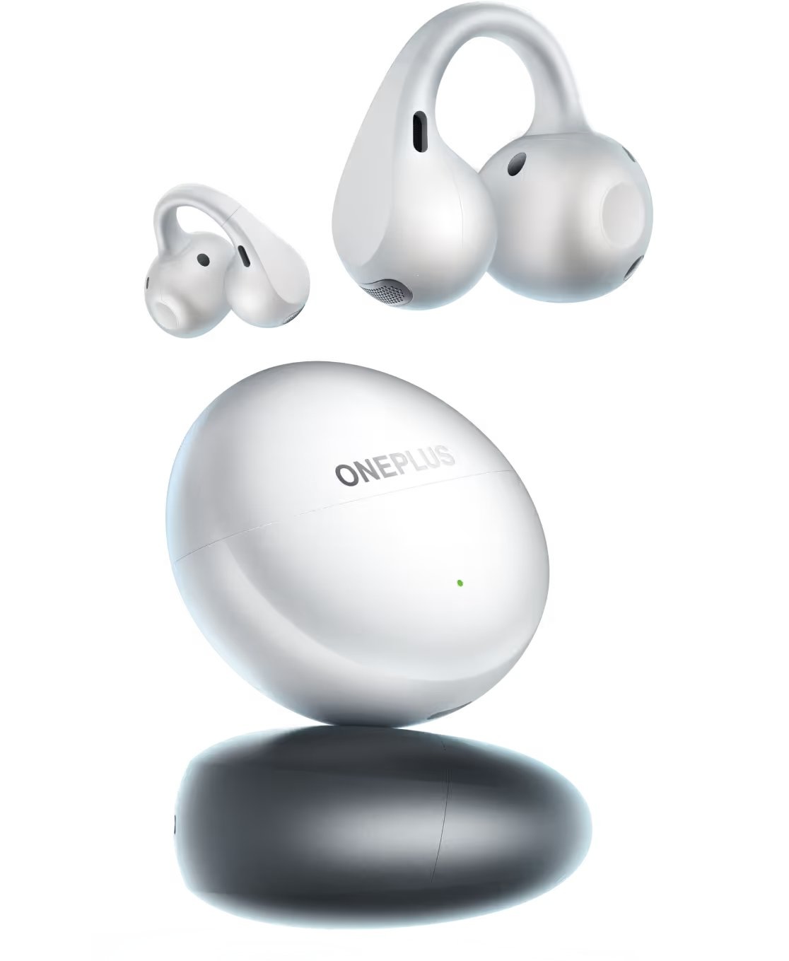 OnePlus Buds Clip -kuulokkeet ja -kotelo.