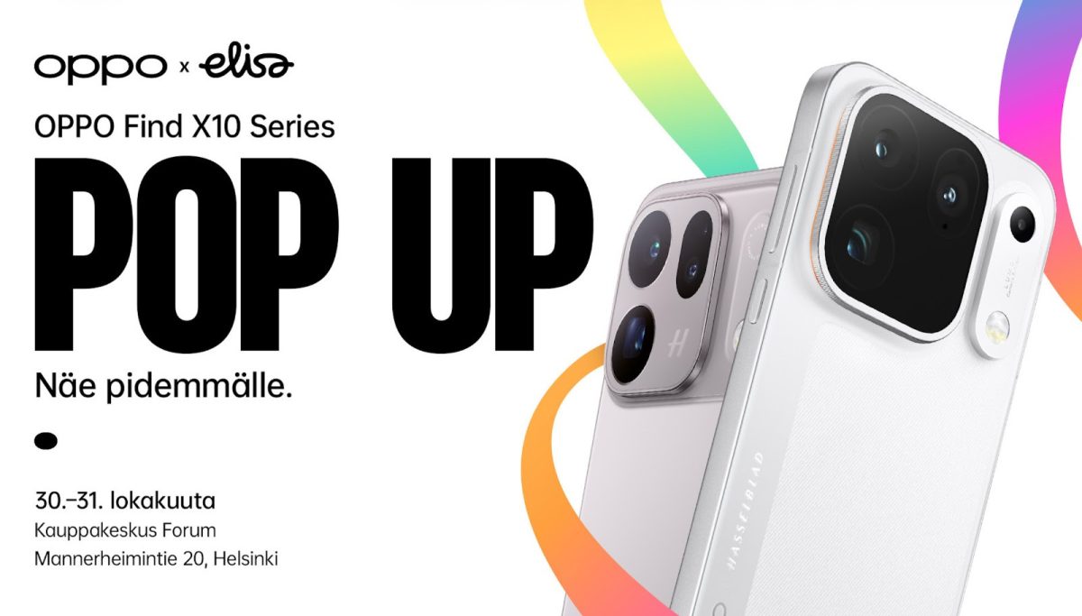 Oppo Find X10 -puhelimet ovat esittelyssä ja myynnissä pop-up-tapahtumassa Forumissa Helsingissä 30.-31. lokakuuta.