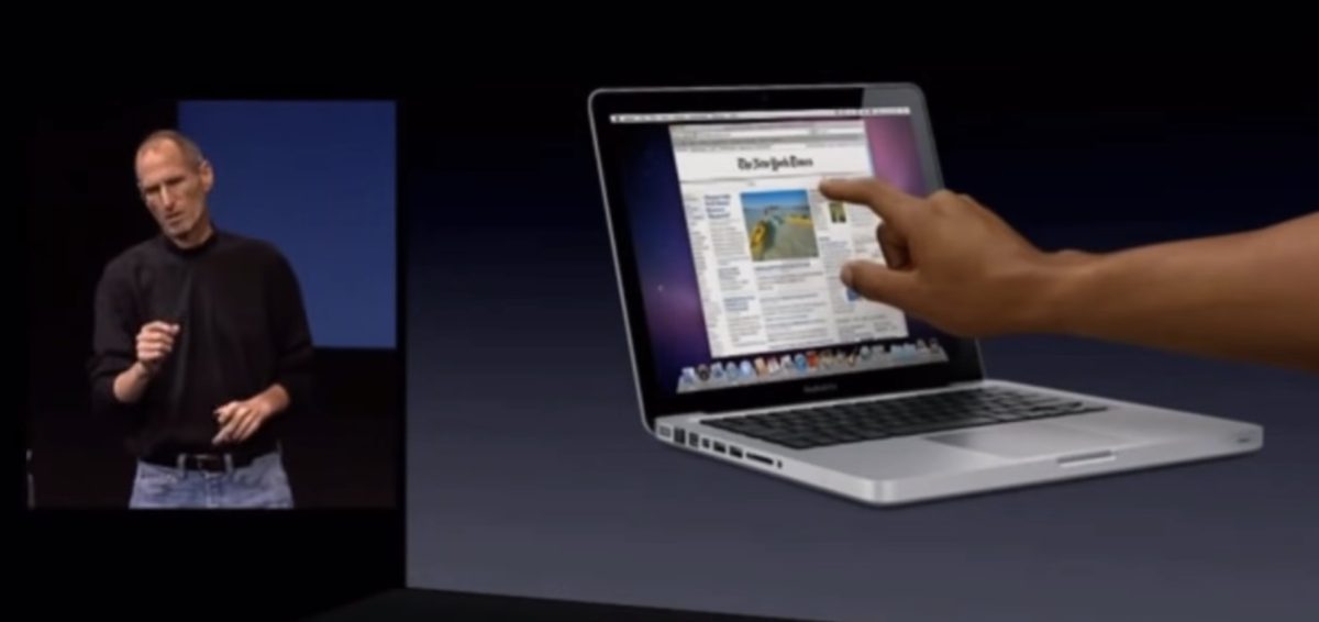 Steve Jobs ei vuonna 2010 pitänyt kosketusnäyttöä kannettavassa tietokoneessa hyvänä ideana.