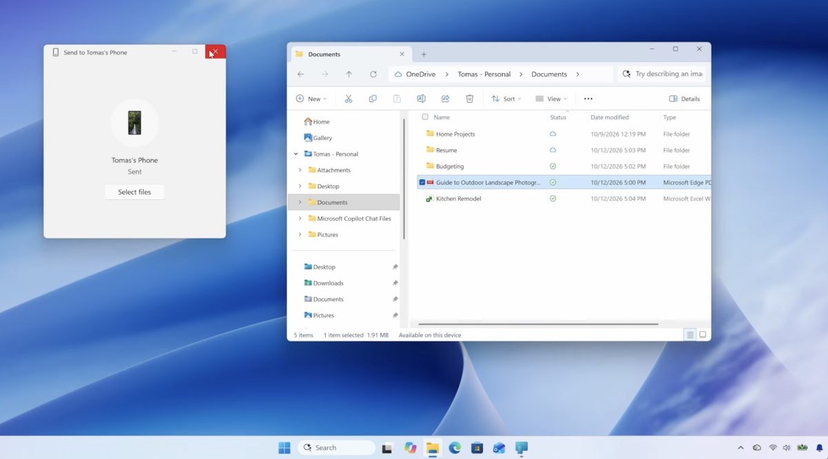 Windows 11:n integraatio puhelinten kanssa syvenee.
