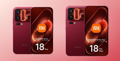 Xiaomi 18 Pro ja Pro Max punaisena Velvet Red -värivaihtoehtona.